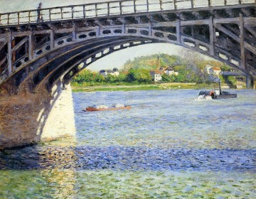  Argenteuil Canvas - The Argenteuil Bridge and the Seine Gustave Caillebotte